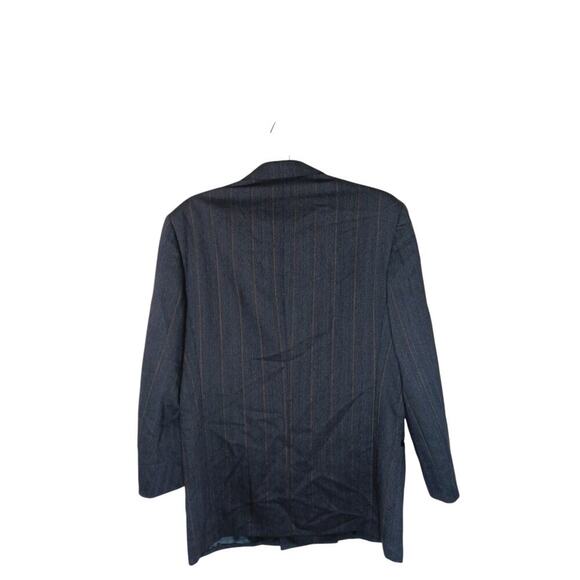 Valentino Uomo Men's Gray Stripe Double-Breasted Wool Suit Jacket Blazer Sz 38 - Picture 8 of 16